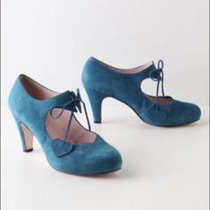 ✦Minna Parikka Raquel  Heart Suede Heels Size 40 ✦